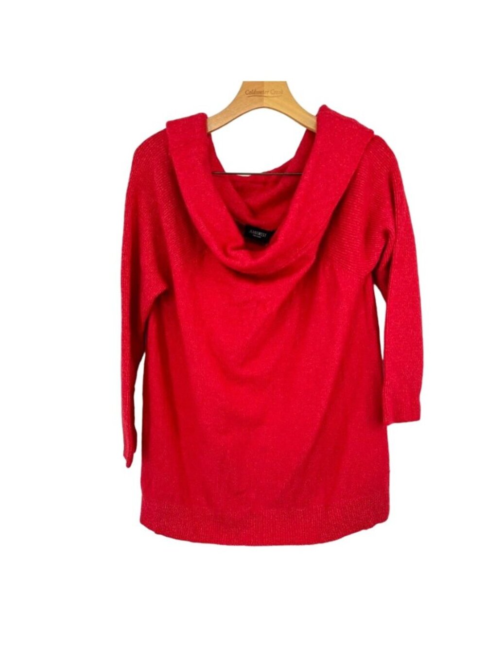 Jeanswest Red Cowl Neck Sweater tunic size XL Women's Cotton Blend new